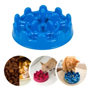 Comedouro Lento Cachorro E Gatos Mini Pet Fit Pet Games Cor Azul