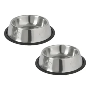 Kit 2 Tigelas Inox M Bebeouro Comedouro cachorro Potinho 500ml