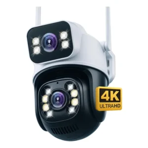 Câmera Segurança IP Externa Wi‑Fi A28 ICSee 4K Lente Dupla