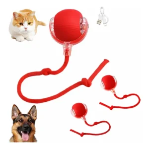 Bola Inteligente Brinquedo Interativo Automático Pet Gato Vermelho